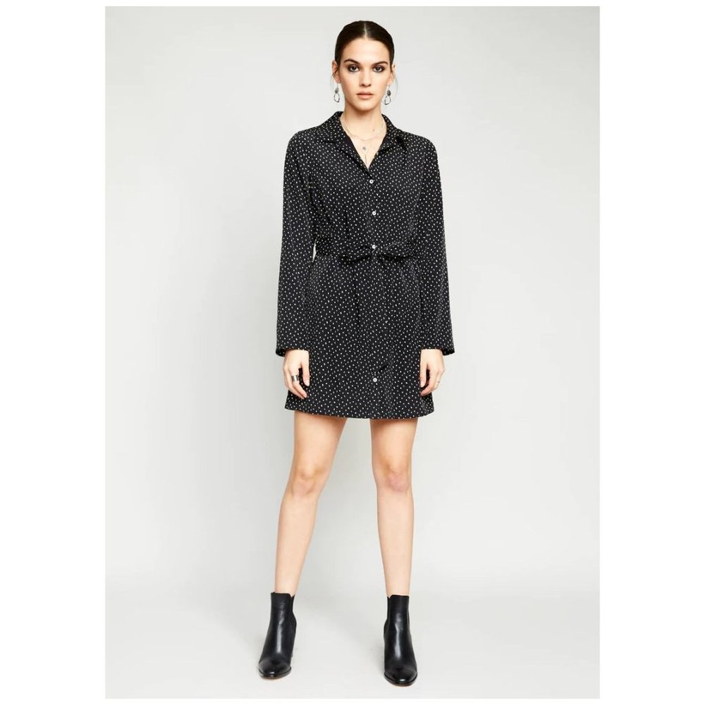 The Good Jane Donimo Shirt Dress Black sz S Women's